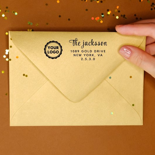 Zakelijk retouradres | Modern professioneel logo Zelfinktende Stempel