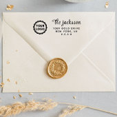 Zakelijk retouradres | Modern professioneel logo Zelfinktende Stempel