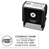 Zakelijk retouradres Professioneel Bedrijf Logo Zelfinktende Stempel (In situ)