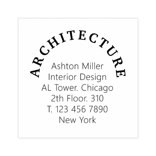 Zakelijk retouradres Professioneel minimaal Rubberstempel (Afrduk)