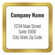 Zakelijk retouradres Zwart Wit en Goud