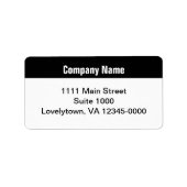 Zakelijk retouradres zwart-wit etiket (Voorkant)