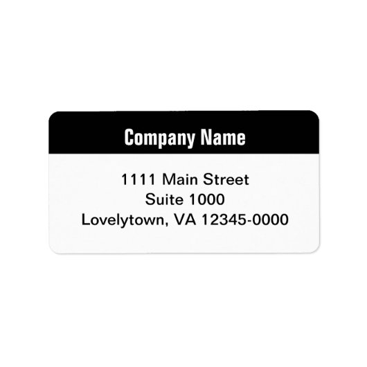 Zakelijk retouradres zwart-wit etiket (Voorkant)