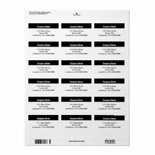 Zakelijk retouradres zwart-wit etiket