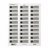 Zakelijk retouradreslabel etiket (Full Sheet)