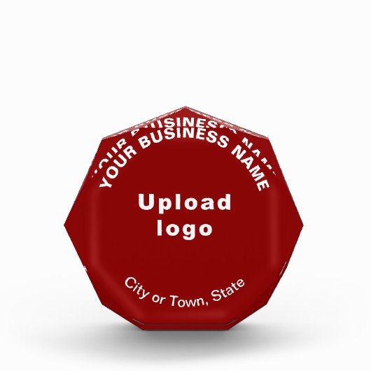 Zakelijk rood achthoekige vorm fotoblok (Voorkant)