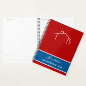 Zakelijk Rood- en Blauw Huis Logo Benoeming Boek Planner (Display)