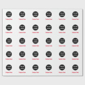 Zakelijk Rood en Wit Uw Logo Bedrijfsnaam Cadeaupapier (Vlak)