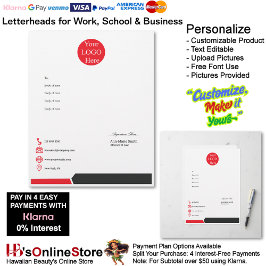 Zakelijk rood zwart logo bedrijfsnaam handtekening briefhoofd