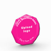 Zakelijk roze achthoekige vorm fotoblok (Links)