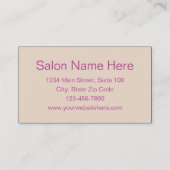Zakelijk Roze en Beige Schoonheidssalon Korting Visitekaartje (Achterkant)