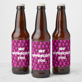 Zakelijk Roze Garens Klant Werknemer Waardering Bier Etiket