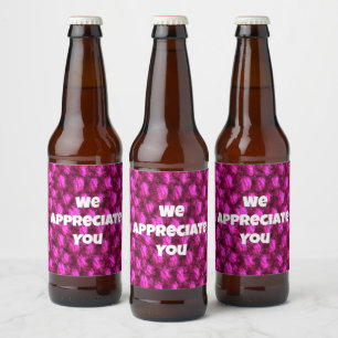 Zakelijk Roze Garens Klant Werknemer Waardering Bier Etiket