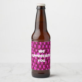 Zakelijk Roze Garens Klant Werknemer Waardering Bier Etiket