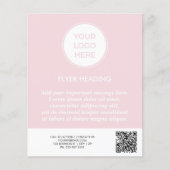 Zakelijk Roze Logo QR Code Sjabloon Flyer (Voorkant)