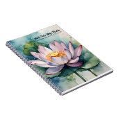 Zakelijk Roze Lotus Flower Notitieboek (Rechterzijde)