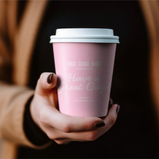 Zakelijk Roze Merknaam corporate info Event Papieren Bekers