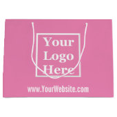 Zakelijk roze Sjabloon uw Logo hier Groot Cadeauzakje (Voorkant)