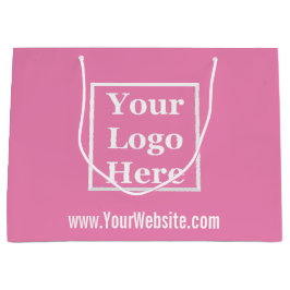 Zakelijk roze Sjabloon uw Logo hier Groot Cadeauzakje