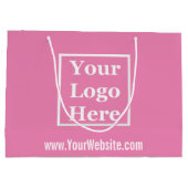 Zakelijk roze Sjabloon uw Logo hier Groot Cadeauzakje (Achterkant)