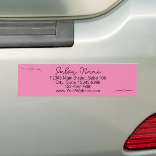 Zakelijk Roze & Zwarte Naam Handgeschreven Script Bumpersticker