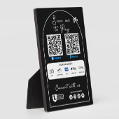 Zakelijk Scan To Pay-bord met logo QR-code Fotoplaat (Zijkant)