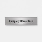 Zakelijk Silver en Black Bedrijfsnaam Sjabloon Deurbordje (Voorkant)