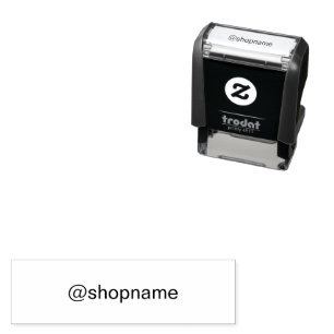 Zakelijk sociaal mediaccount voor online winkel zelfinktende stempel