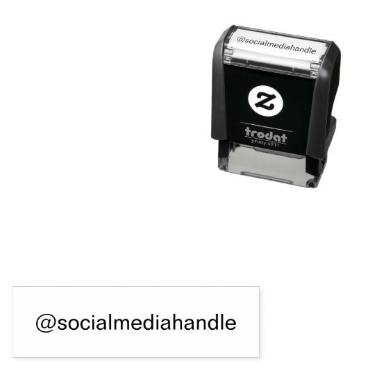 Zakelijk @ Social Media Handle Sjabloon Zelfinktende Stempel (In situ)