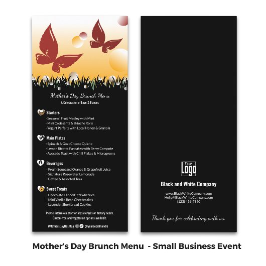 Zakelijk Speciale Gebeurtenis Moederdag Brunch Menu