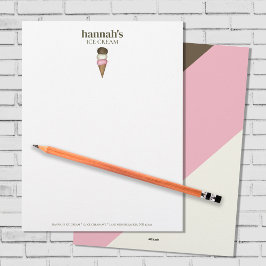 Zakelijk Stationery Ice Cream Custom Briefhoofd