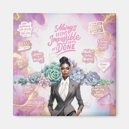 Zakelijk succes en empowerment van vrouwen magneet (Voorkant)