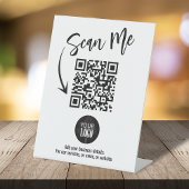 Zakelijk tafelblad QR code Modern Logo Scan Me Reclamebord Met Voetstuk