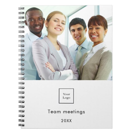 Zakelijk team foto logo  notitieboek (Voorkant)