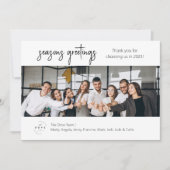 Zakelijk Team Foto Vakantie Kaart (Voorkant)