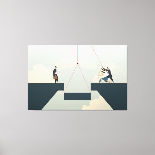 Zakelijk teamwork canvas afdruk (Voorkant)