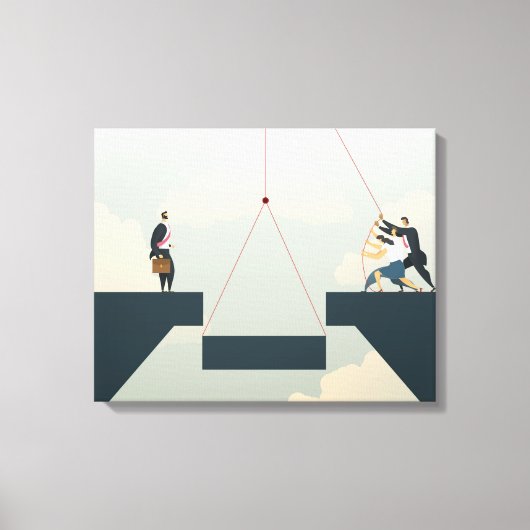 Zakelijk teamwork canvas afdruk (Voorkant)