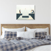 Zakelijk teamwork canvas afdruk (Insitu (Slaapkamer))
