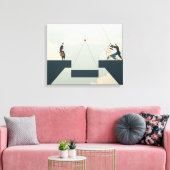 Zakelijk teamwork canvas afdruk (Insitu (Woonkamer))