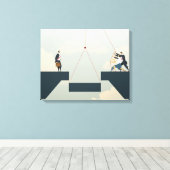 Zakelijk teamwork canvas afdruk (Insitu (Houten vloer))