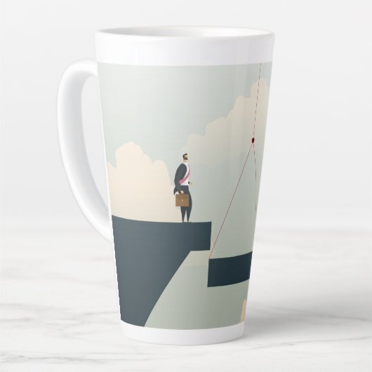 Zakelijk teamwork latte mok (Linkerhoek)