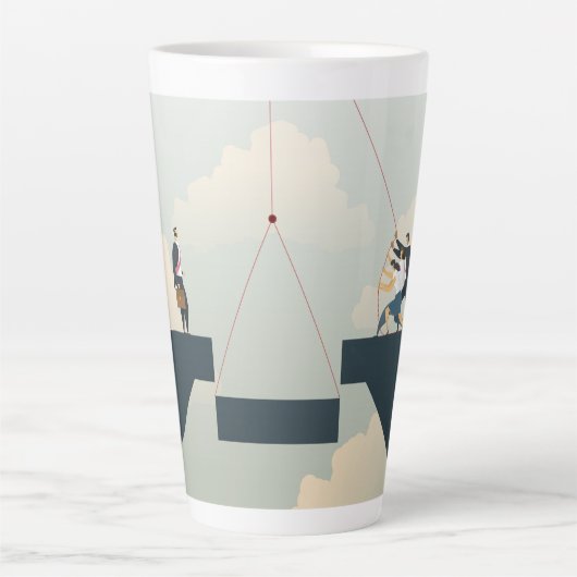 Zakelijk teamwork latte mok (Voorkant)