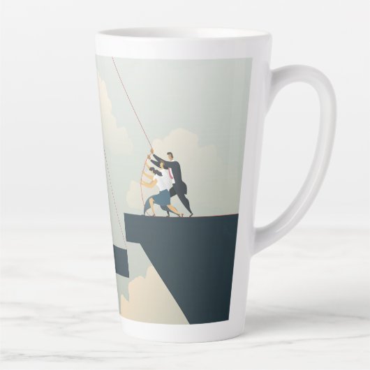 Zakelijk teamwork latte mok (Rechts)