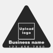 Zakelijk telefoonnummer op Black Triangle Sticker (Voorkant)