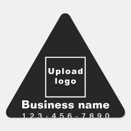 Zakelijk telefoonnummer op Black Triangle Sticker (Voorkant)