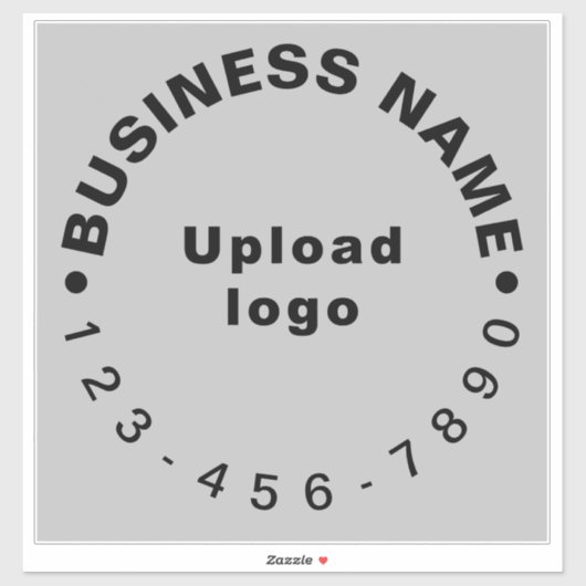 Zakelijk telefoonnummer op Grijs Groot Vierkant Vi Sticker (Vel)