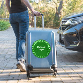 Zakelijk telefoonnummer op Groen Groot Rond Vinyl Sticker (Koffer Insitu)