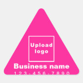 Zakelijk telefoonnummer op Roze Driehoek Sticker (Voorkant)