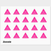 Zakelijk telefoonnummer op Roze Driehoek Sticker (Vel)