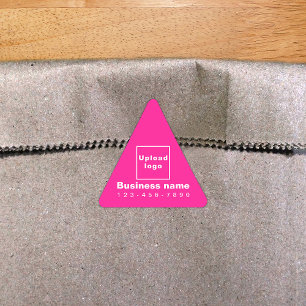 Zakelijk telefoonnummer op Roze Driehoek Sticker